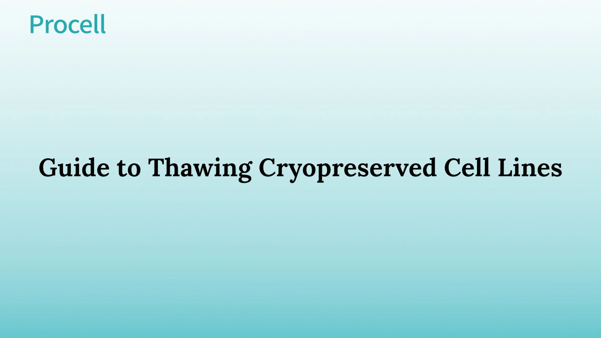 Guide to Thawing Cryopreserved Cell Lines - cover